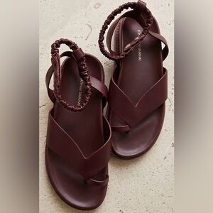 Jonathan Simkhai SIMKHAI Talie Platform Sandal in Maroon